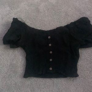 Black crop top